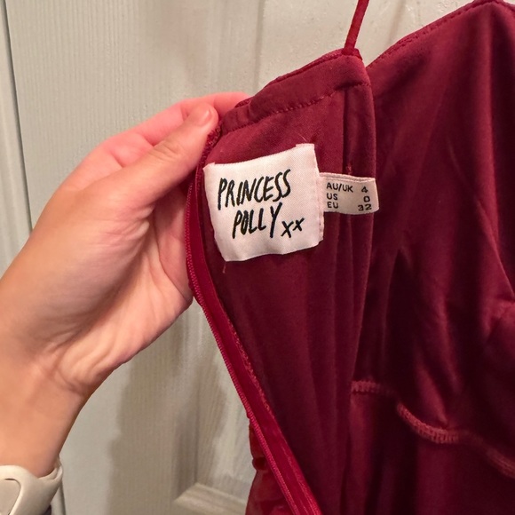 PRINCESS POLLY TARA MINI DRESS RED SIZE US 0 AU/UK 4 - Picture 5 of 16